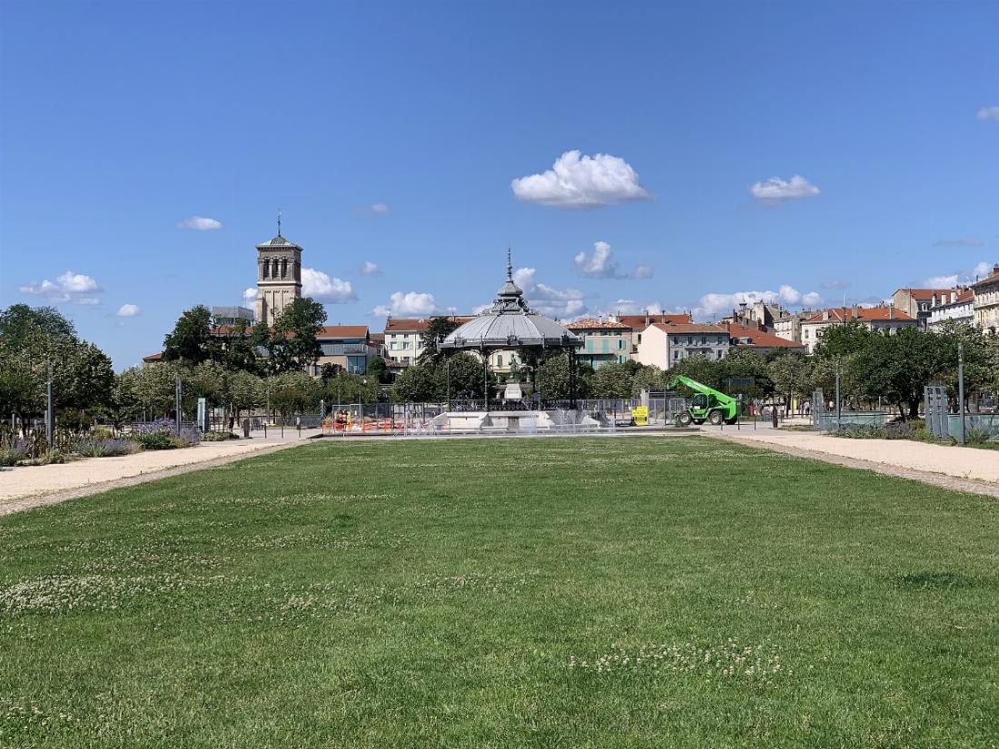 L'esplanade du Champ de Mars à Valence