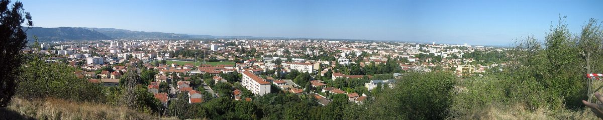 Vue générale de Valence depuis le plateau de Lautagne